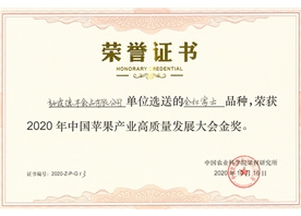 2020年中國蘋果產業高質量發展大會金獎
